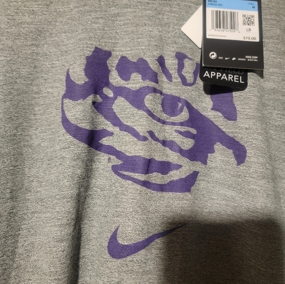 NIKE LSU TIGERS Official On Field Long Sleeve Size Medium CI5818-051 - Picture 4 of 6